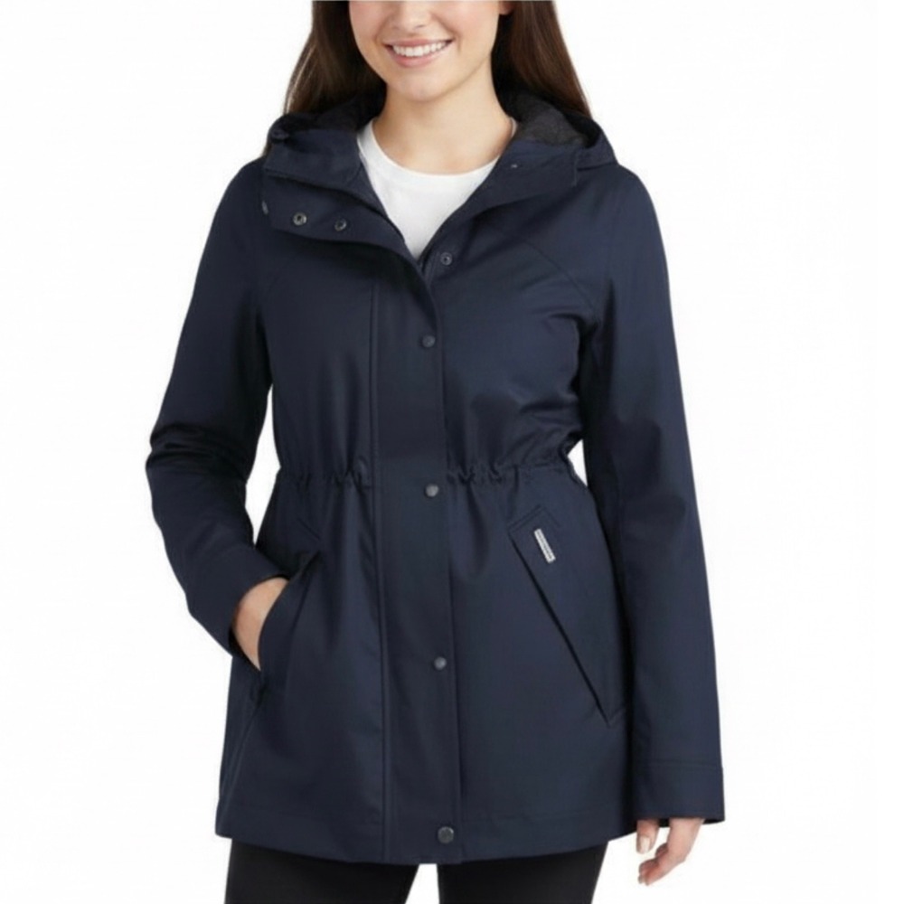 NWT Hunter Womens XXL Navy Blue Water Resistant Cotton Smock Jacket Gorpcore